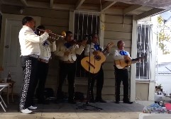 Mariachi Los Gallitos - home birthday on porch